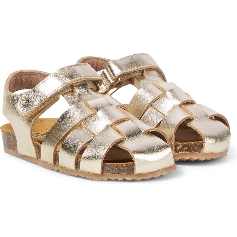 PèPè Metallic leather sandals