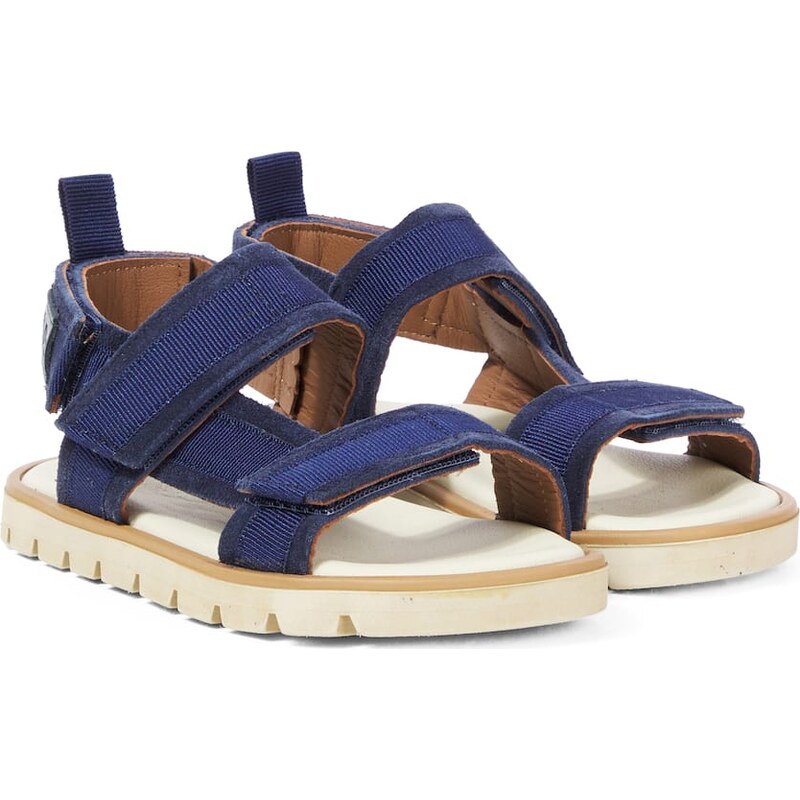 PèPè Leather and grosgrain sandals