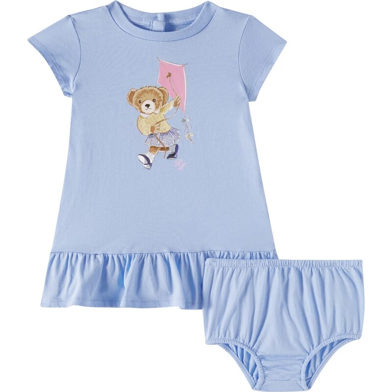 Polo Ralph Lauren Kids Baby Polo Bear cotton dress and bloomers
