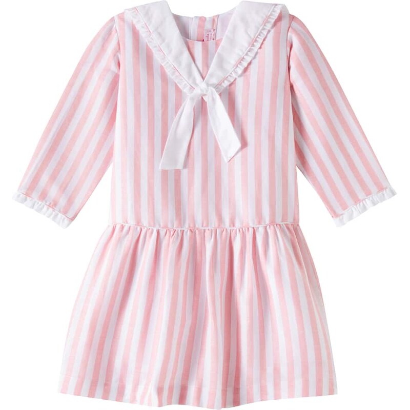 La Coqueta Aranda striped cotton and linen dress