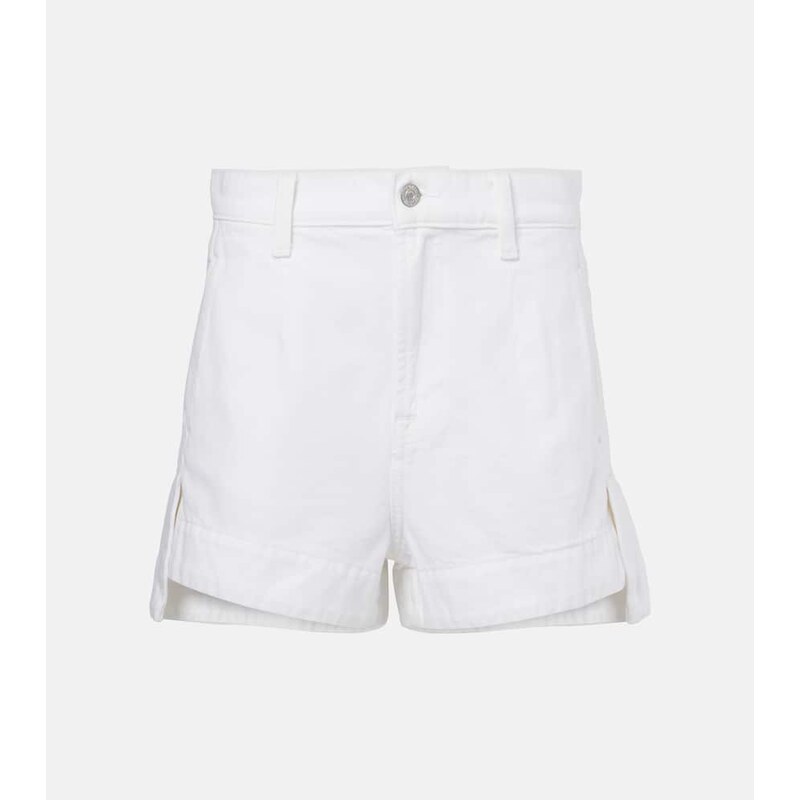 7 For All Mankind High-rise denim shorts