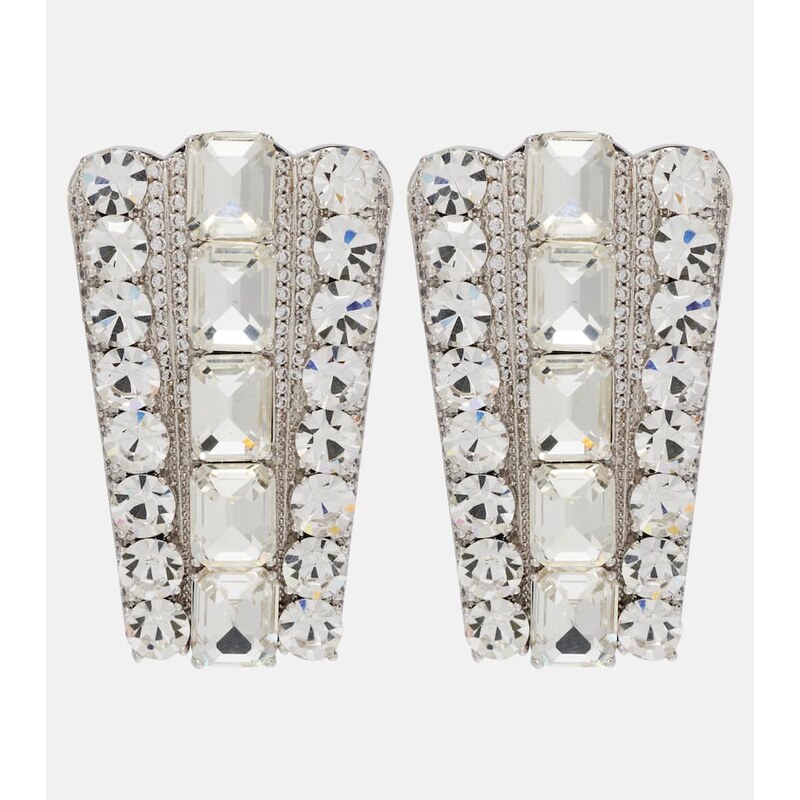 Self-Portrait Crystal-embellished drop earrings