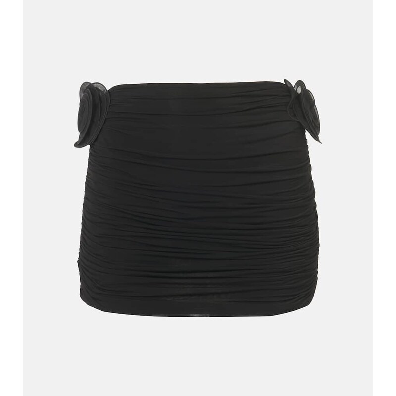 Magda Butrym Floral-appliquÃ ruched miniskirt