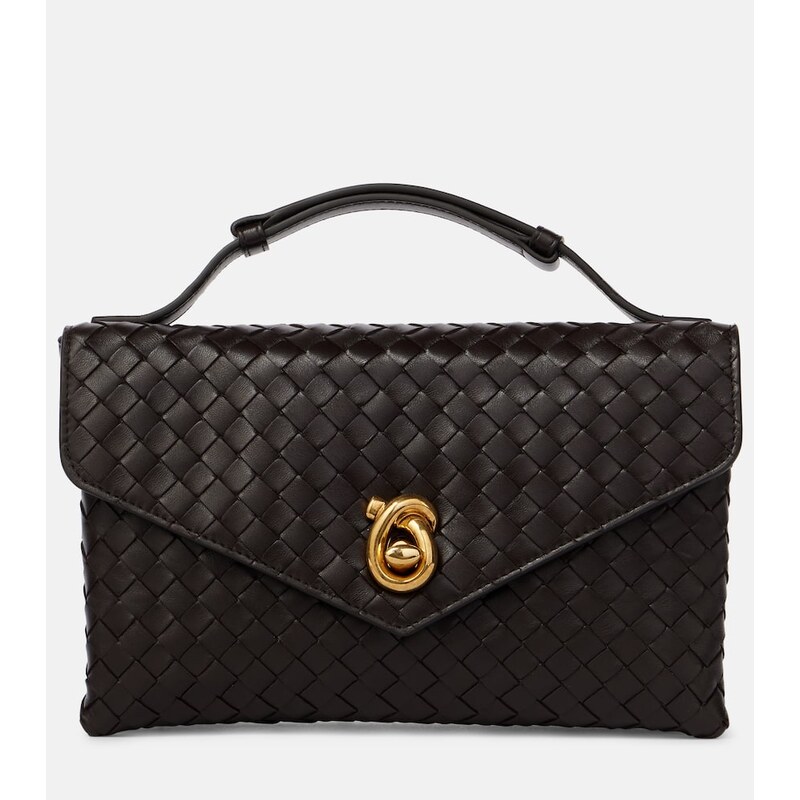 Bottega Veneta Knot Lock Intrecciato leather top-handle bag