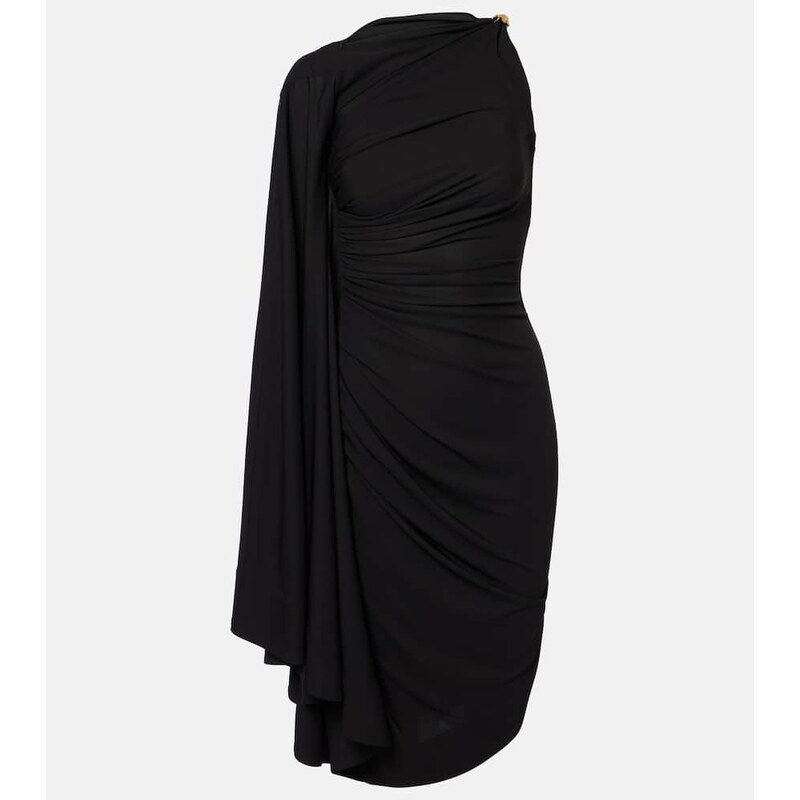 Bottega Veneta Embellished draped jersey midi dress