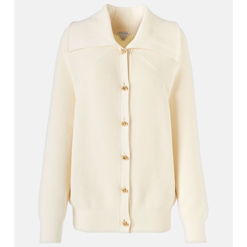 Bottega Veneta Knot ribbed-knit cotton cardigan