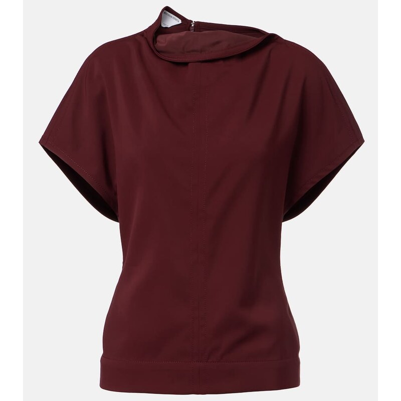 Dámské top Bottega Veneta v barvě burgundy