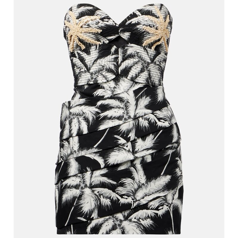 Johanna Ortiz Sombra embroidered cotton-blend minidress