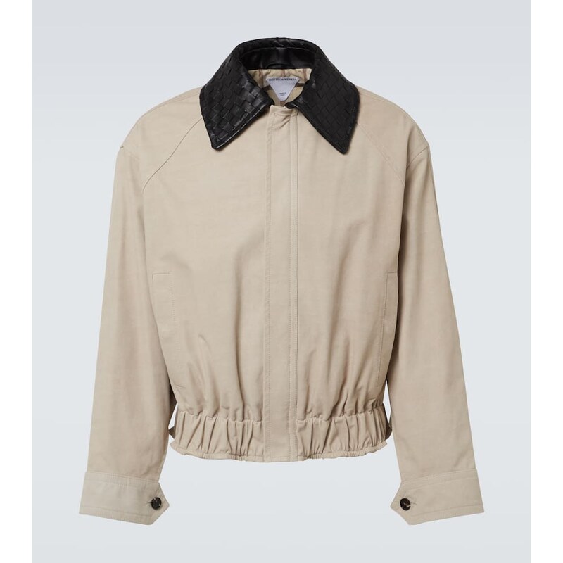 Bottega Veneta Intrecciato leather twill blouson