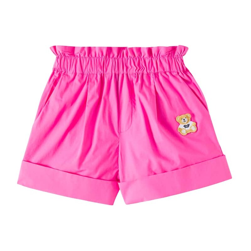 Moschino Kids Teddy Bear cotton poplin shorts