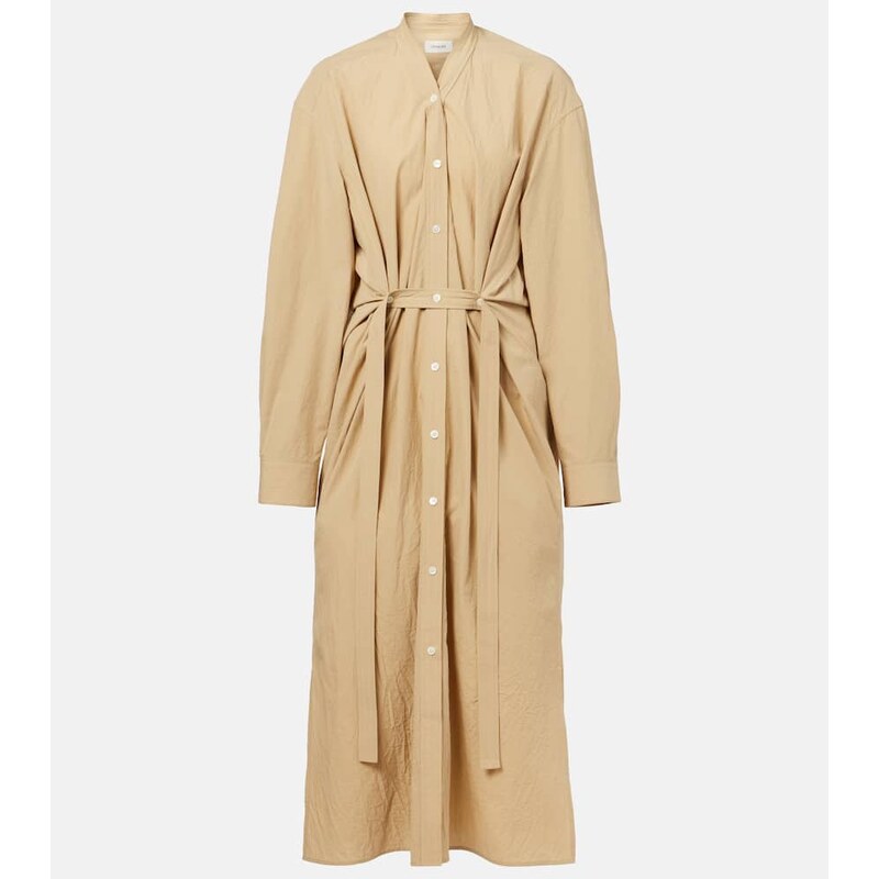 Lemaire Belted cotton shirt dress