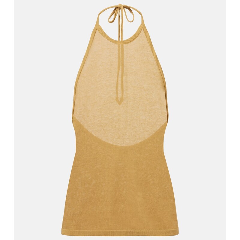 Lemaire Knitted halterneck cotton top