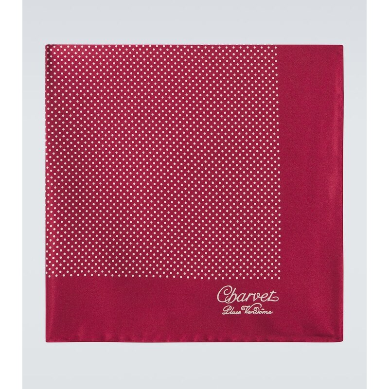 Charvet Printed silk handkerchief
