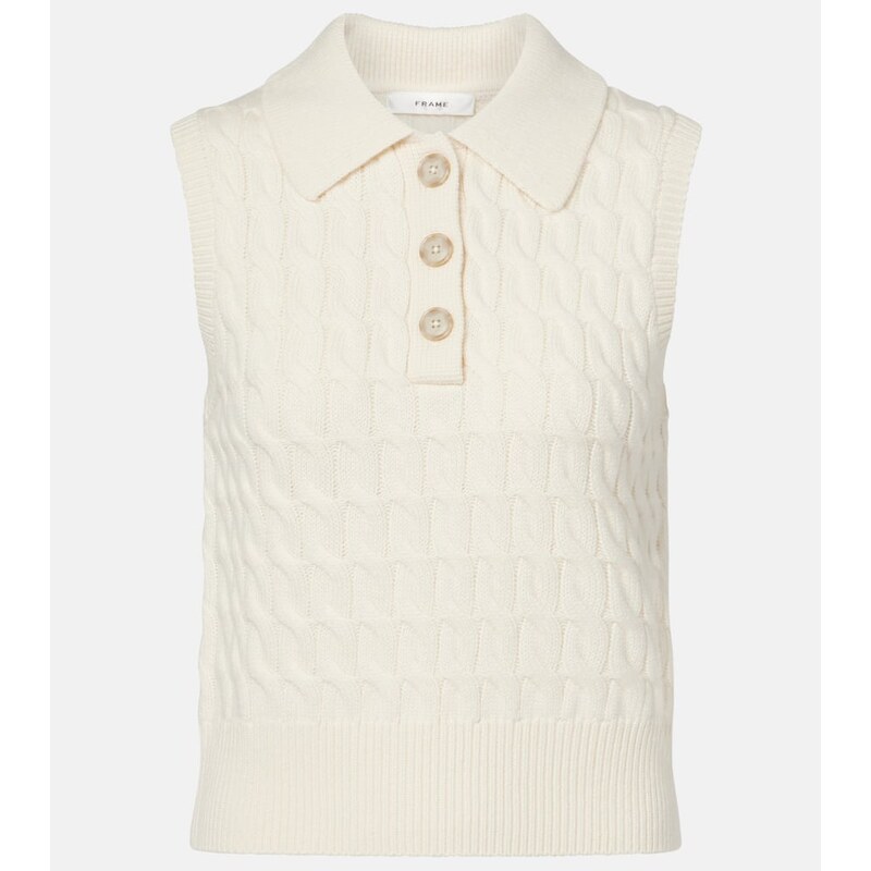 Frame The Cable Polo wool sweater vest