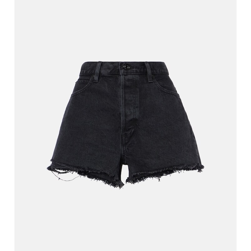 Frame Frayed denim shorts
