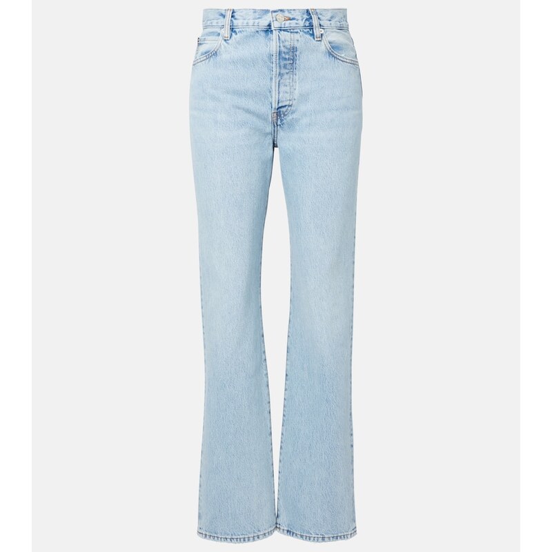 Frame Staple high-rise straight jeans