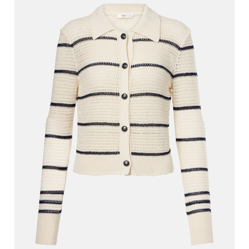 Frame The Shrunken cotton-blend cardigan