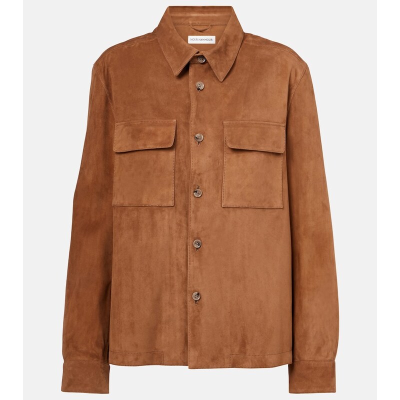 Nour Hammour Jude suede shirt