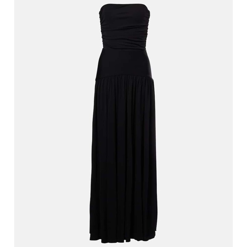 Staud Mariana ruched jersey maxi dress