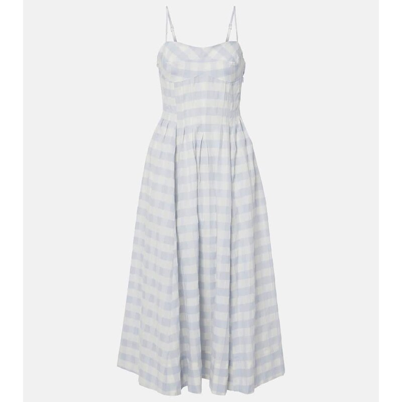 Simkhai Kittiya gingham cotton midi dress