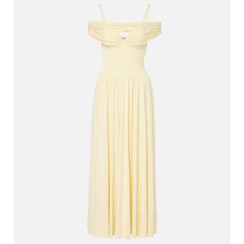 Simkhai Amarantha draped jersey maxi dress