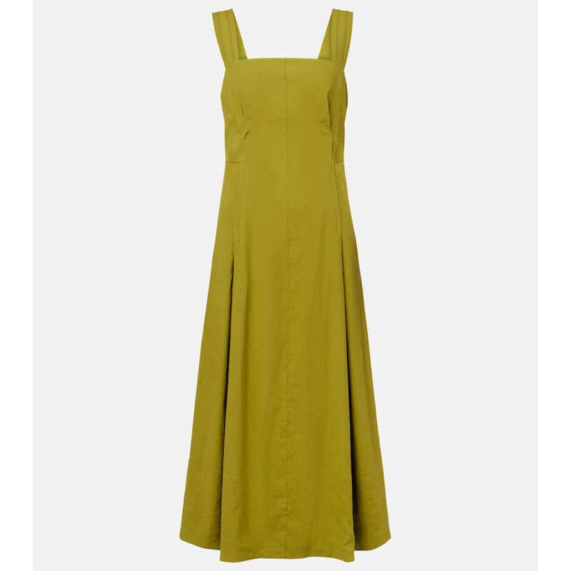 Vince Linen-blend midi dress