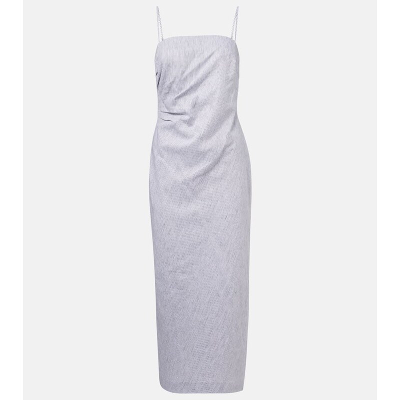 Vince Cotton and linen midi dress