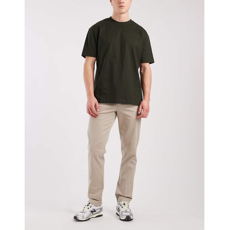 New Look slim fit chinos in stone-Neutral