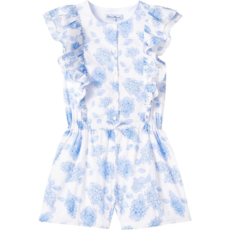 Tartine et Chocolat Floral ruffled cotton playsuit