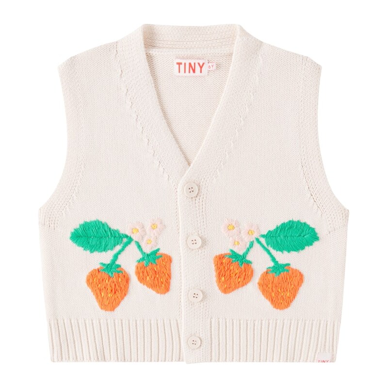 Tinycottons Strawberries cotton sweater vest