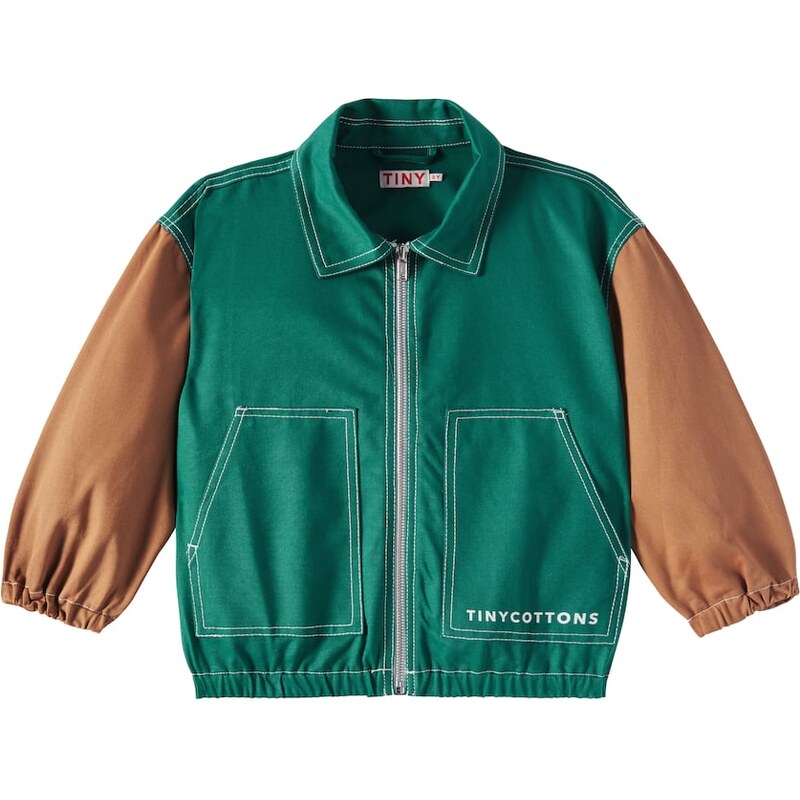 Tinycottons Colorblocked cotton twill jacket