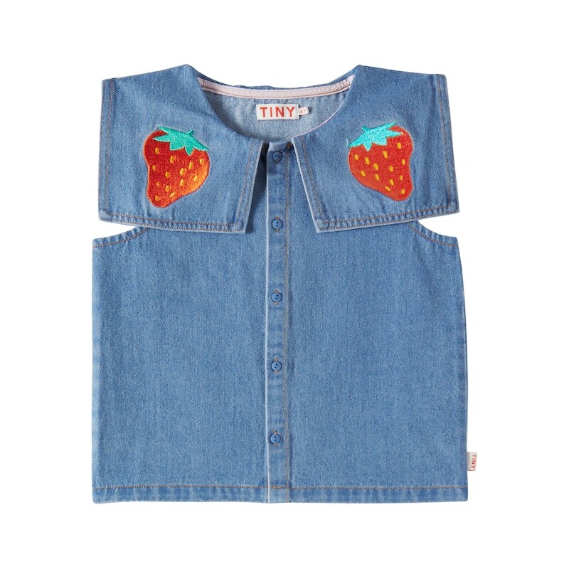 Tinycottons Strawberries denim blouse