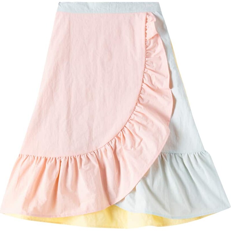 Tinycottons Colorblocked wrap skirt