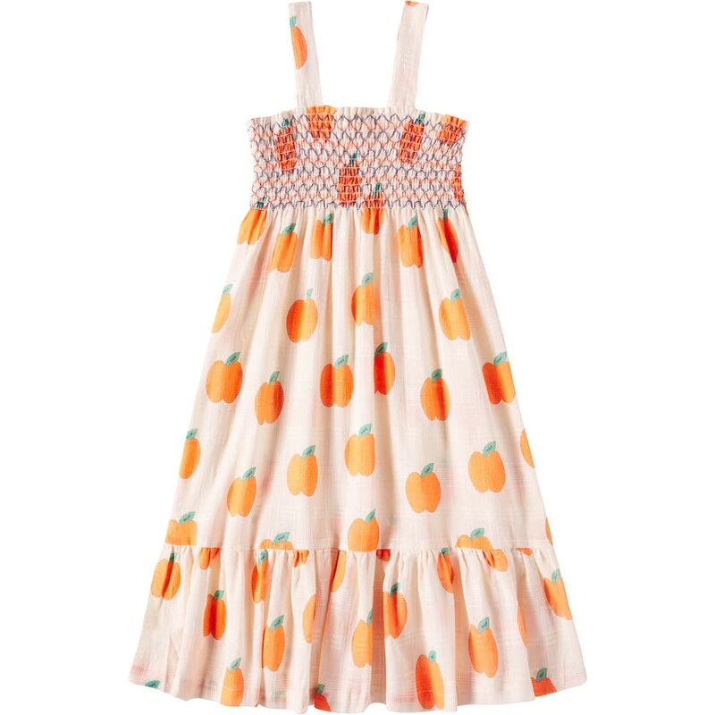 Tinycottons Apples printed shirred cotton dress