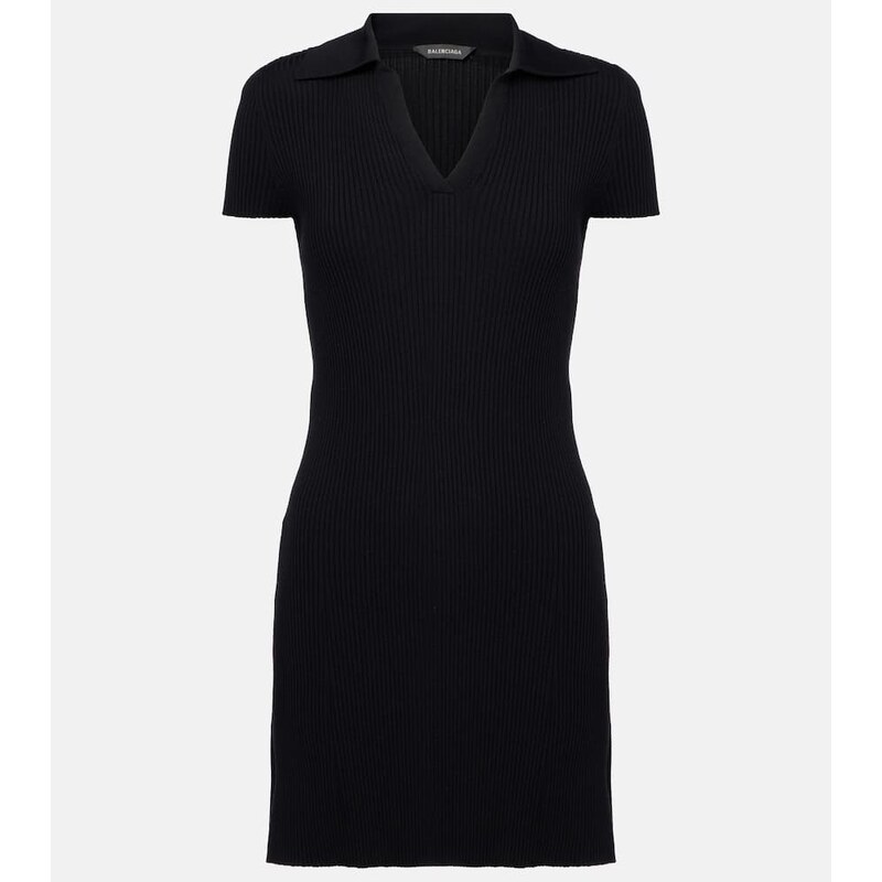 Balenciaga Wool-blend polo dress