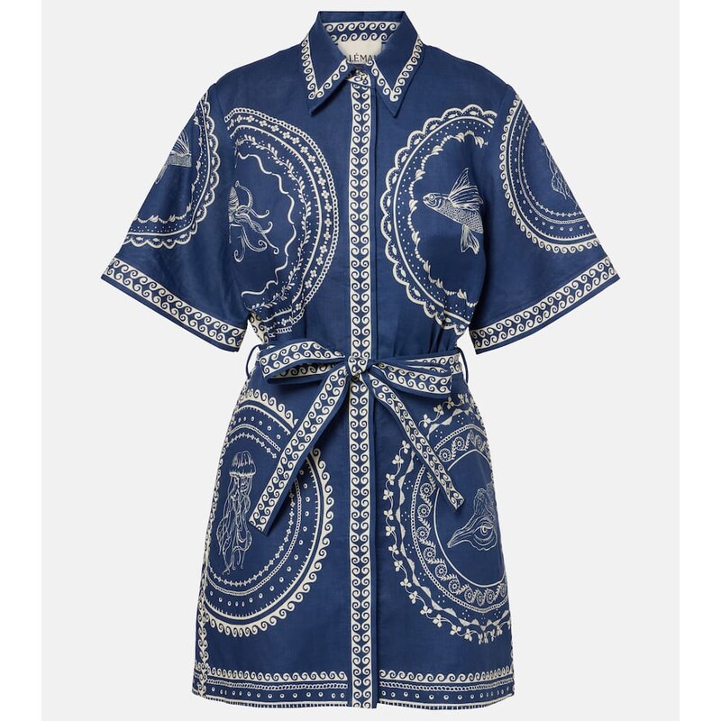 Alemais AlÃmais Oceane linen minidress