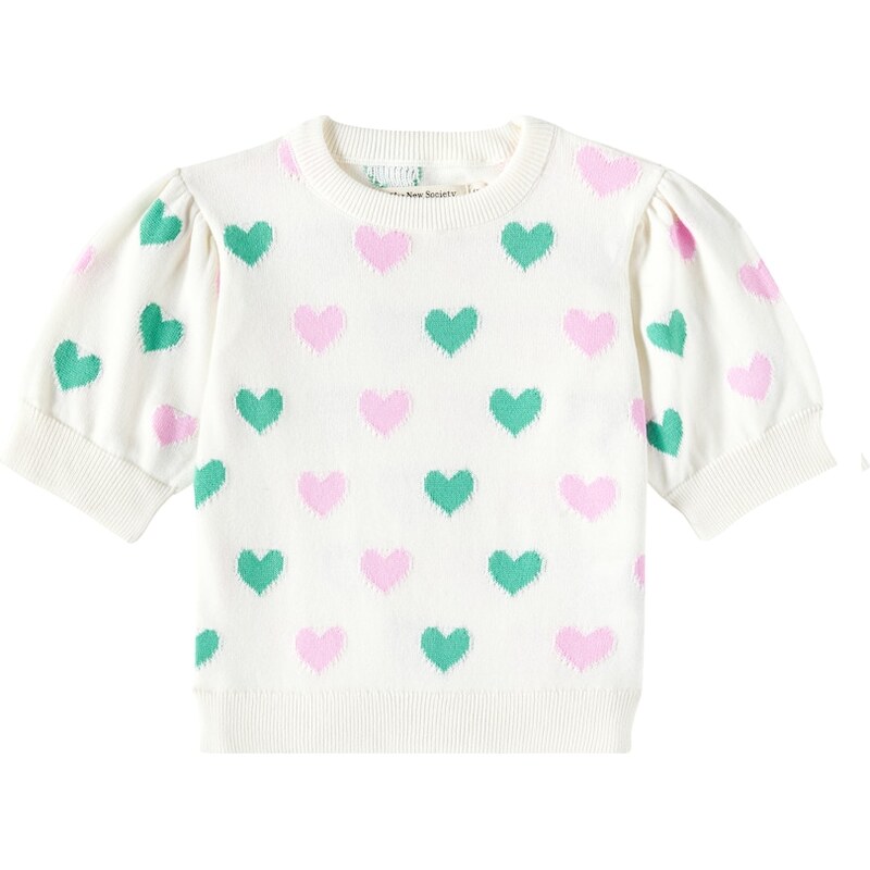 The New Society Oia intarsia cotton top