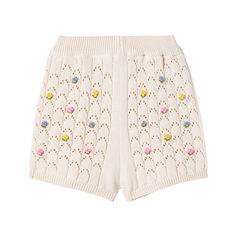The New Society Canea embroidered cotton shorts