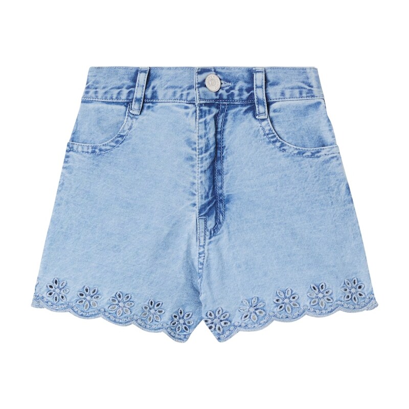 The New Society Niobe embroidered denim shorts