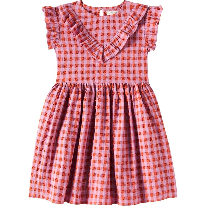 The New Society Iris gathered cotton-blend dress
