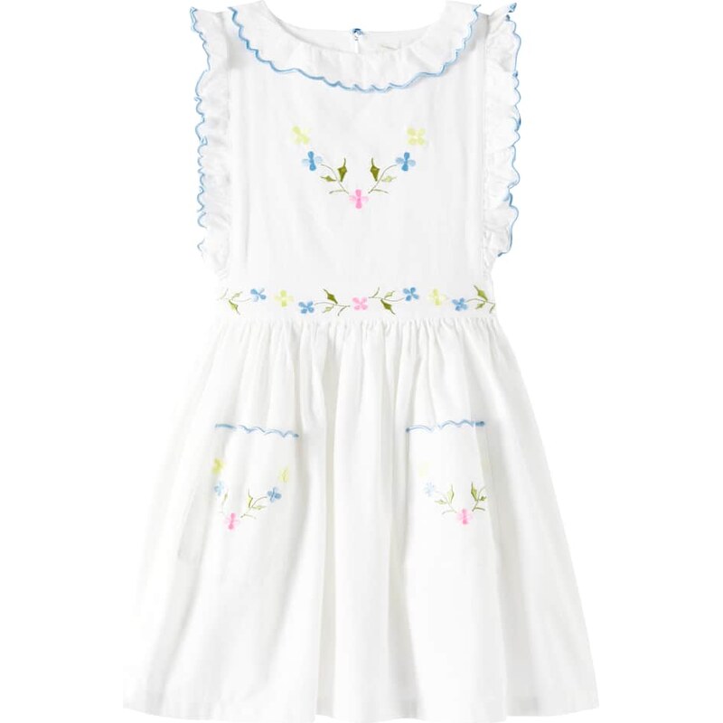 The New Society Hermione embroidered cotton baize dress