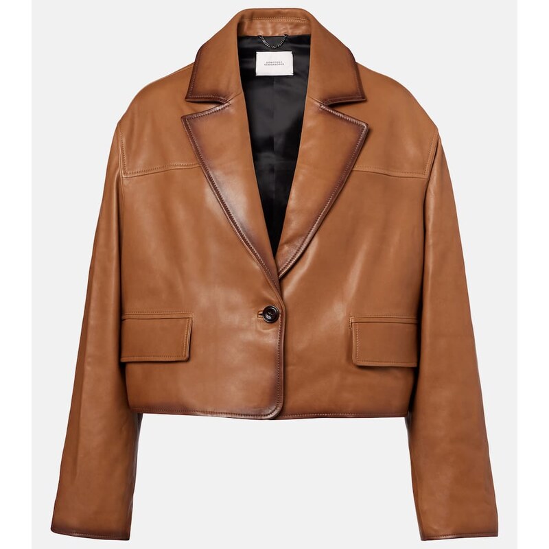 Dorothee Schumacher Cropped leather jacket