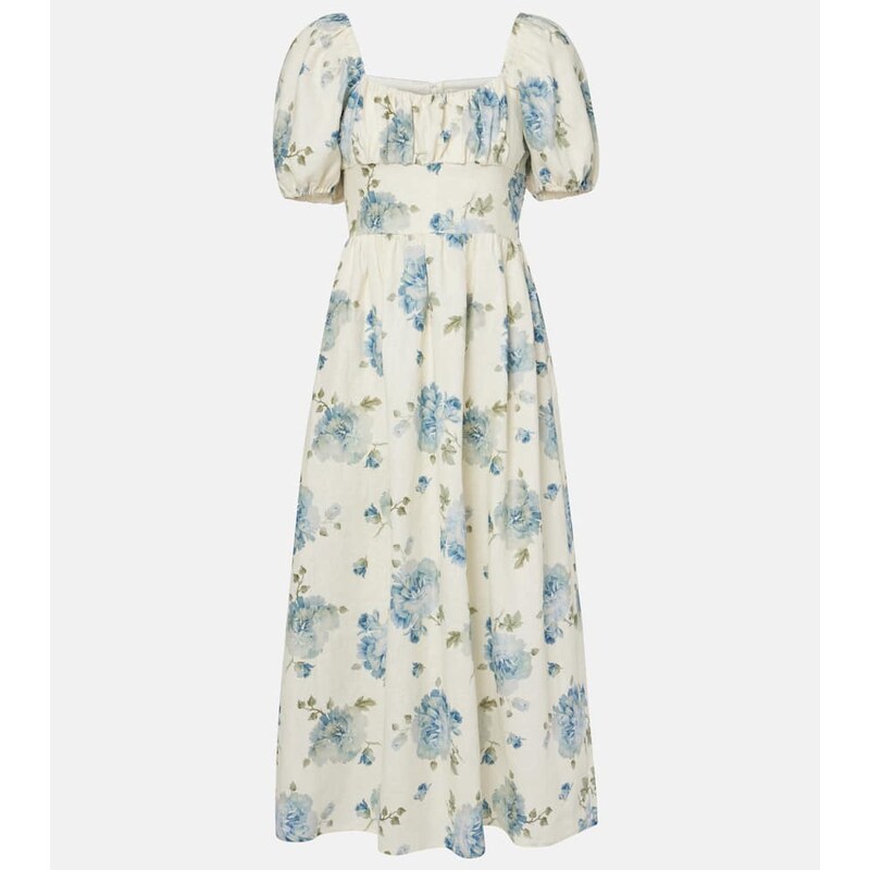 Faithfull Dalia floral linen midi dress
