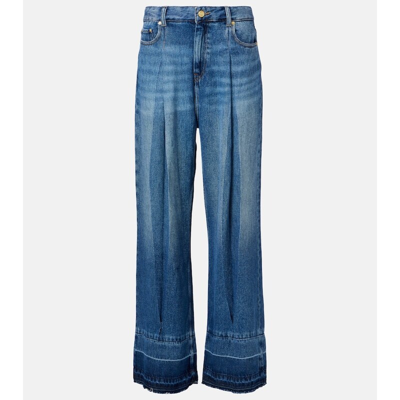 Ganni Pleated wide-leg jeans