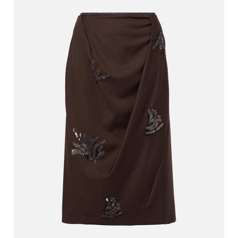 Jacques Wei Embellished midi skirt