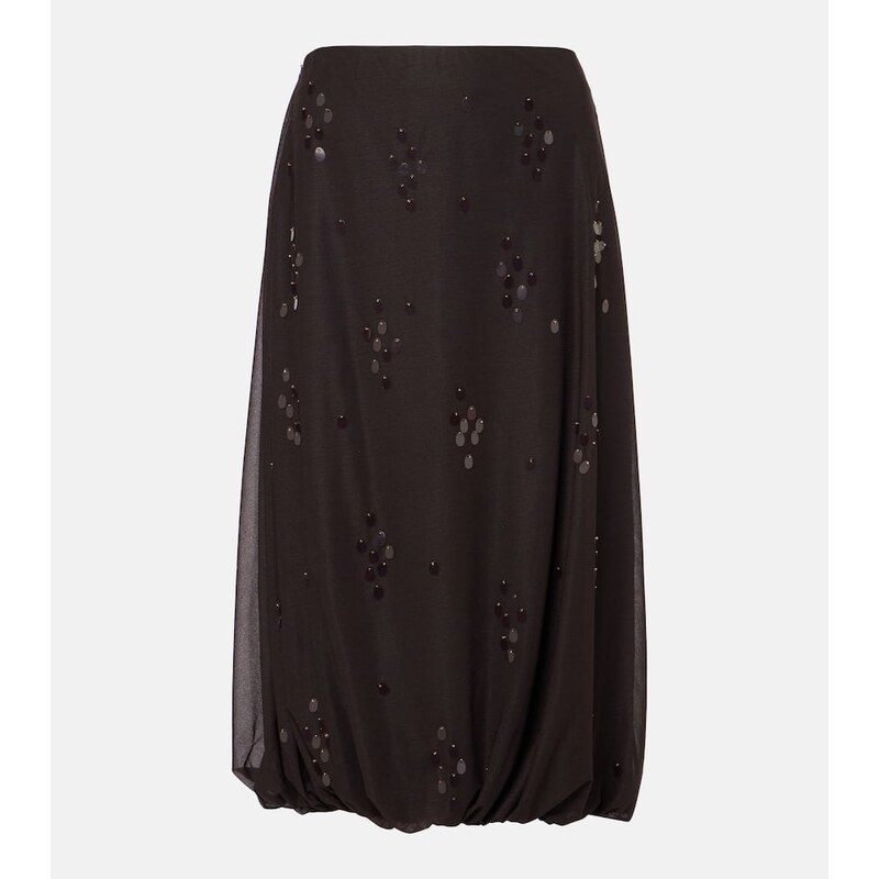 Xu Zhi Embellished midi skirt
