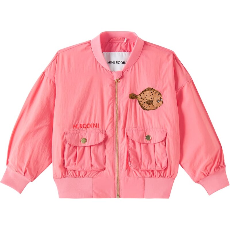Mini Rodini Flundra embroidered bomber jacket