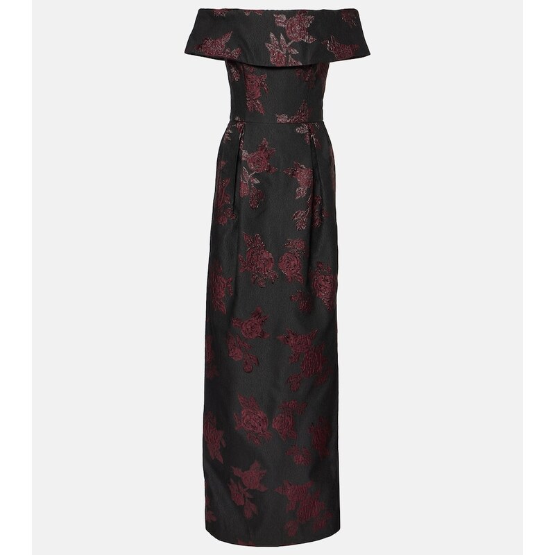 Rebecca Vallance Florentina off-shoulder floral gown