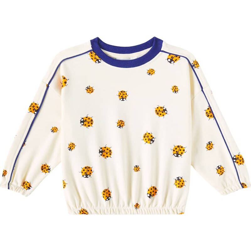 Mini Rodini Ladybugs cotton jersey sweatshirt