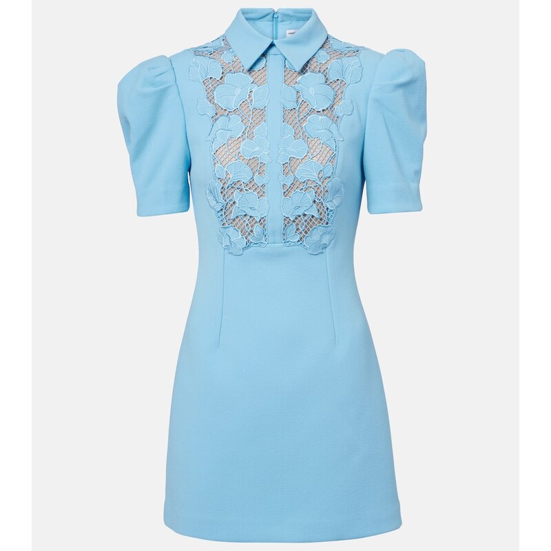 Rebecca Vallance Skye lace-trimmed crÃªpe minidress